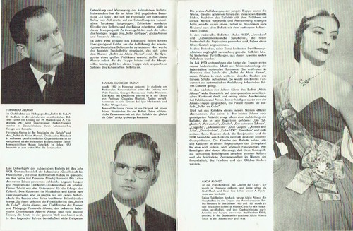 Ballet de Cuba Programmheft Gastspiel in der DDR 1960 Ballett Kuba - Bild 2 von 3