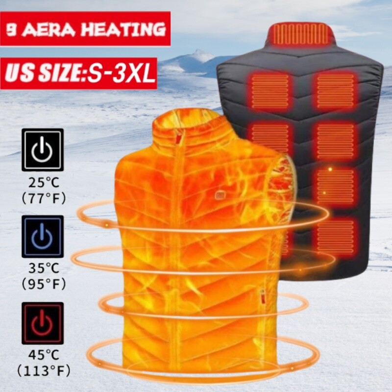 Winter Men's Smart Heating Vest New Heating Clothes USB Infrared Thermal Jacket