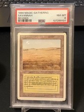 1994 Magic the gathering MTG Revised Savannah Dual Lands PSA 8 NM-MT vintage