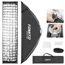 14"x63"/35x160cm Rectangular Softbox, Quick Release Bowens Mount Softbox with...