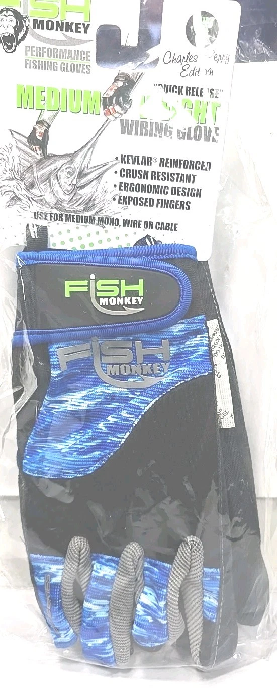fish monkey fishing gloves,size: M,blue
Opens in a new window or tab