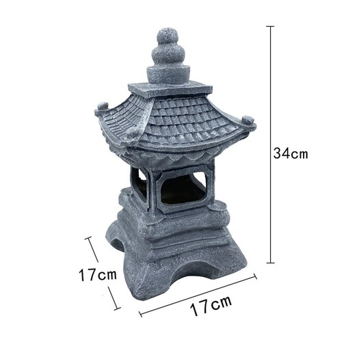 Outdoor Solar Powered Garden Statue Lantern for Yard Patio Landscape Decor - Picture 10 of 11