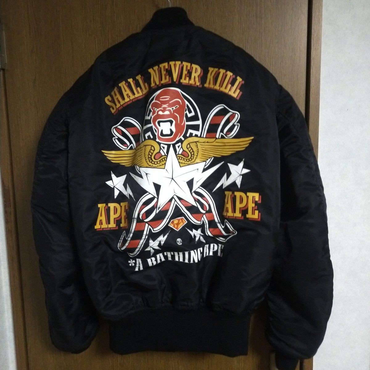 APE×THE REAL McCOYS Collaboration MA-1BAPE Size M Ape×McCoys Flight Jacket _#221