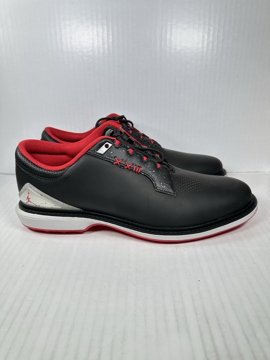 Size 11.5 Nike Air Jordan ADG 5 Mens Low Golf Shoes Black Red Bred