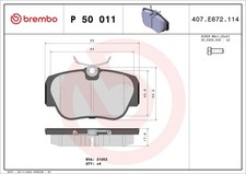 Bremsbelagsatz Scheibenbremse PRIME BREMBO P 50 011 für 190 MERCEDES W201 201 Bremsbelagsatz Scheibenbremse PRIME BREMBO P 50 011 für 190 MERCEDES W201 201