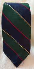 Brooks Brothers Neck Tie Youth Silk Blue USA Blue Striped Boys 2.75  Wide EUC
