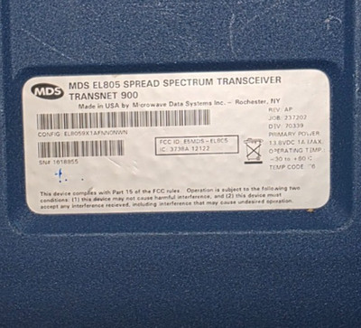 Microwave Data Systems TransNET 900 900MHz Radio Transceiver 