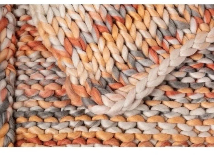 Manta tejida gruesa de colección de diente de león exuberante suave 50x60 nueva con etiquetas Foto 2 de 4