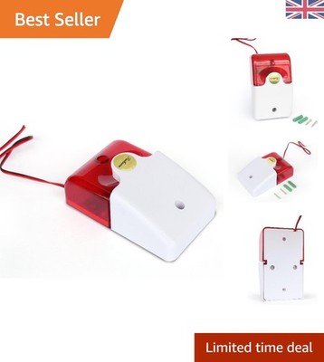 Red Strobe kabelgebundene Alarmsirene - 105 dB Sicherheitssystem für Haus und Gemeinschaft
