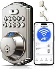 WiFi Fingerprint Smart Lock for Front Door - Keyless Entry, Alexa  Google Compa