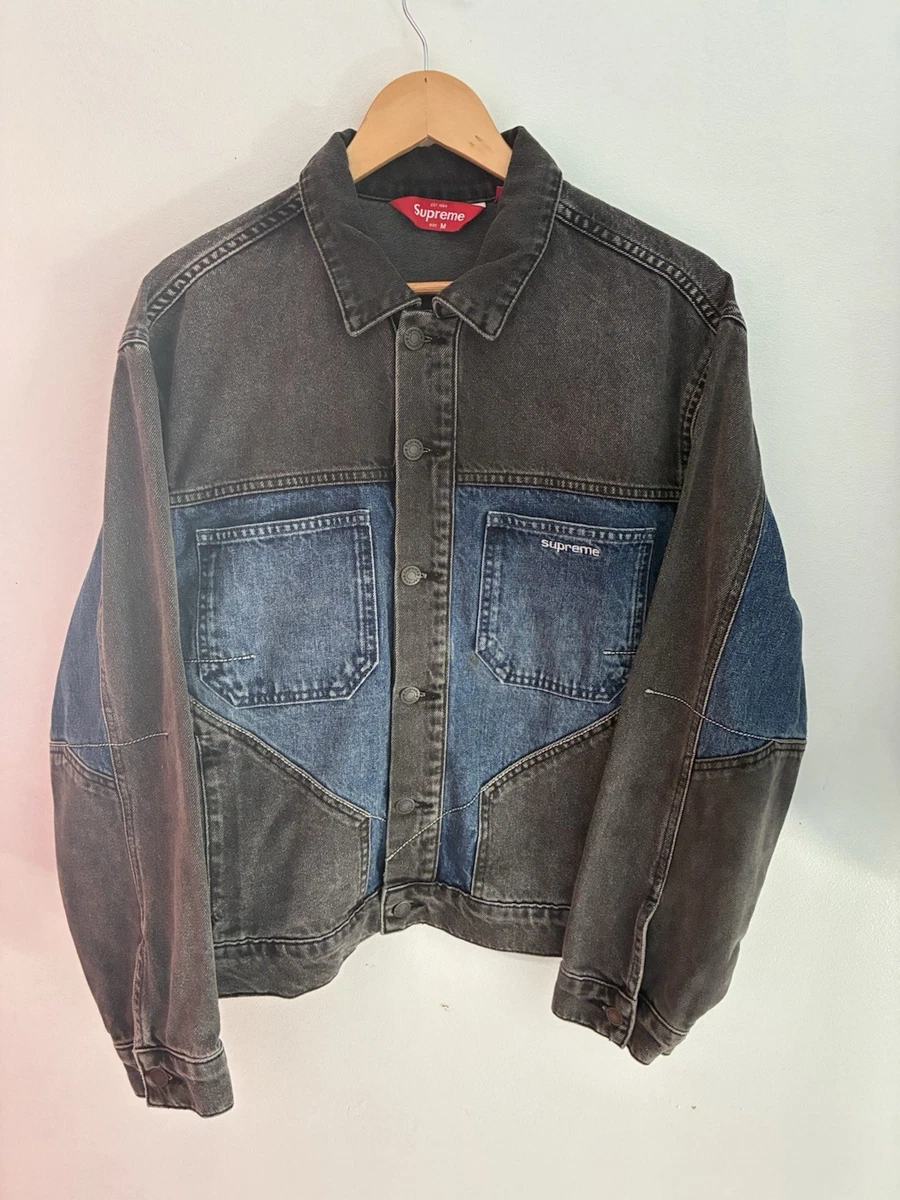 Supreme 2-Tone Paneled Denim Jacket FW22 Size Medium | eBay