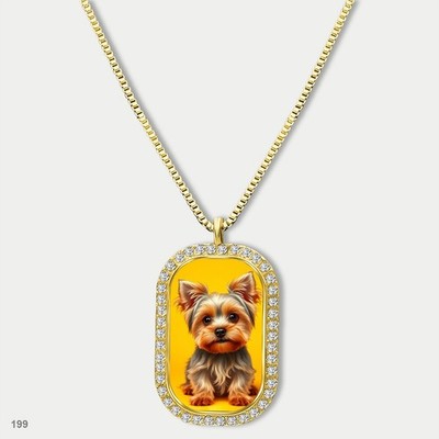 Gorgeous Cute Yorkie Yorkshire Terrier Dog Fashion Pendant Necklace Chain Printe