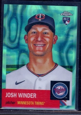Josh Winder 2022 Topps Chrome Platinum Aqua Lava Refractor #115 (64/299)