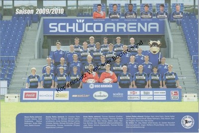 Postkarte Teamfoto Arminia Bielefeld Saison 2009 / 2010 Arminia Bielefeld :