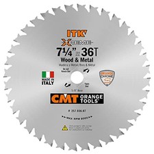 CMT 7-1/4in 36T Wood & Metal Circular Saw Blade