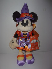 DISNEY STORE MINNIE MOUSE TRICKS AND TREATS HALLOWEEN PLUSH 17" NEW WITH TAG
