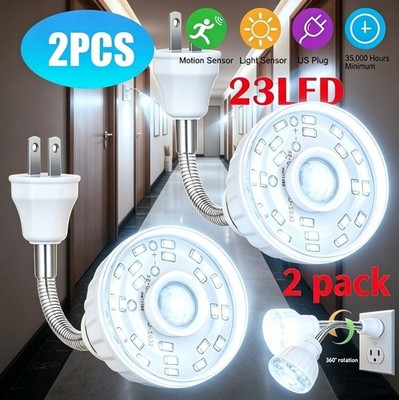 Motion-Activated LED Night Light, AC Plug-In Wall Stair Lamp for Indoor Use