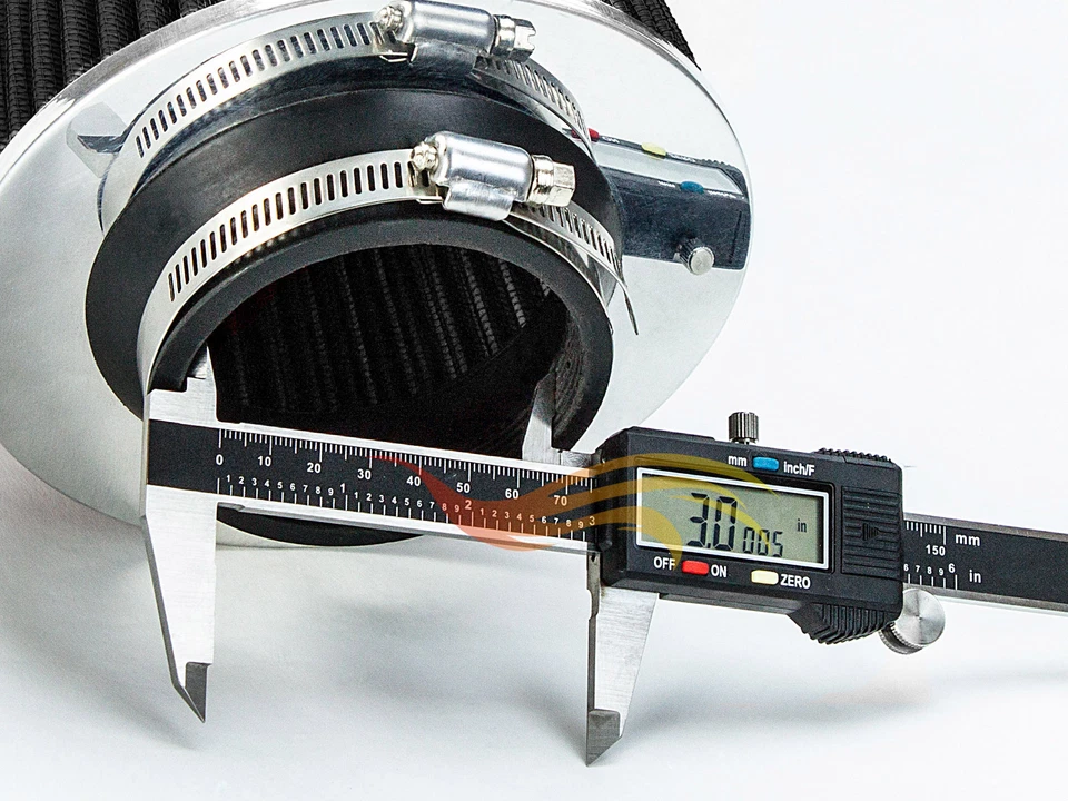 Filtro de admisión de aire frío universal de 3" NEGRO para Spirit/Sierra/Sprinter/Texan/Camión Foto 4 de 4