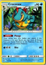Croconaw 19/73 Common Shining Legends LP Pokemon Card