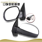 Power Fold Heated Puddle Signal Memory Chrome Pair Mirrors For 07-13 Chevy GMC