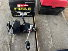 Vintage Garcia Mitchell 410 Spinning Fishing Reel - Made In France W/Orig Box