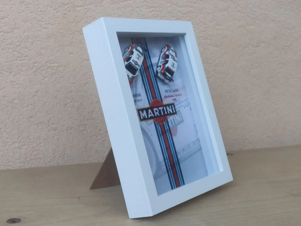 Alfa Romeo 155 TI V6 Martini DTM 1995 A.Nannini Quadro 3D Modellino 1/87 Herpa - Immagine 2 di 4