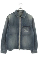 Dior Size: 46 313D487AY988 Back logo zip-up denim jacket blue 020152 SS13