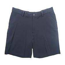 Under Armour Performance Shorts Men Sz 38 Black 9" Inseam Flat Lightweight Golf