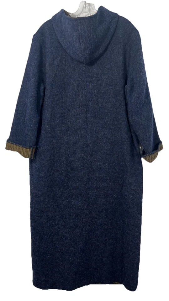 Abrigo largo con capucha de nailon lana azul M para mujer Woolrich hecho en EE. UU. DE COLECCIÓN Foto 2 de 4