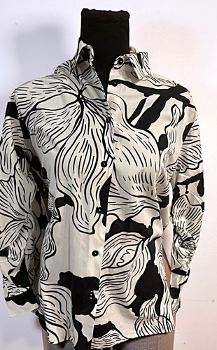 Jean Paul Gaultier, Rare Vintage Jean Paul Gaultier JPG FUZZI Floral Collared Shirt Size 44, US 8