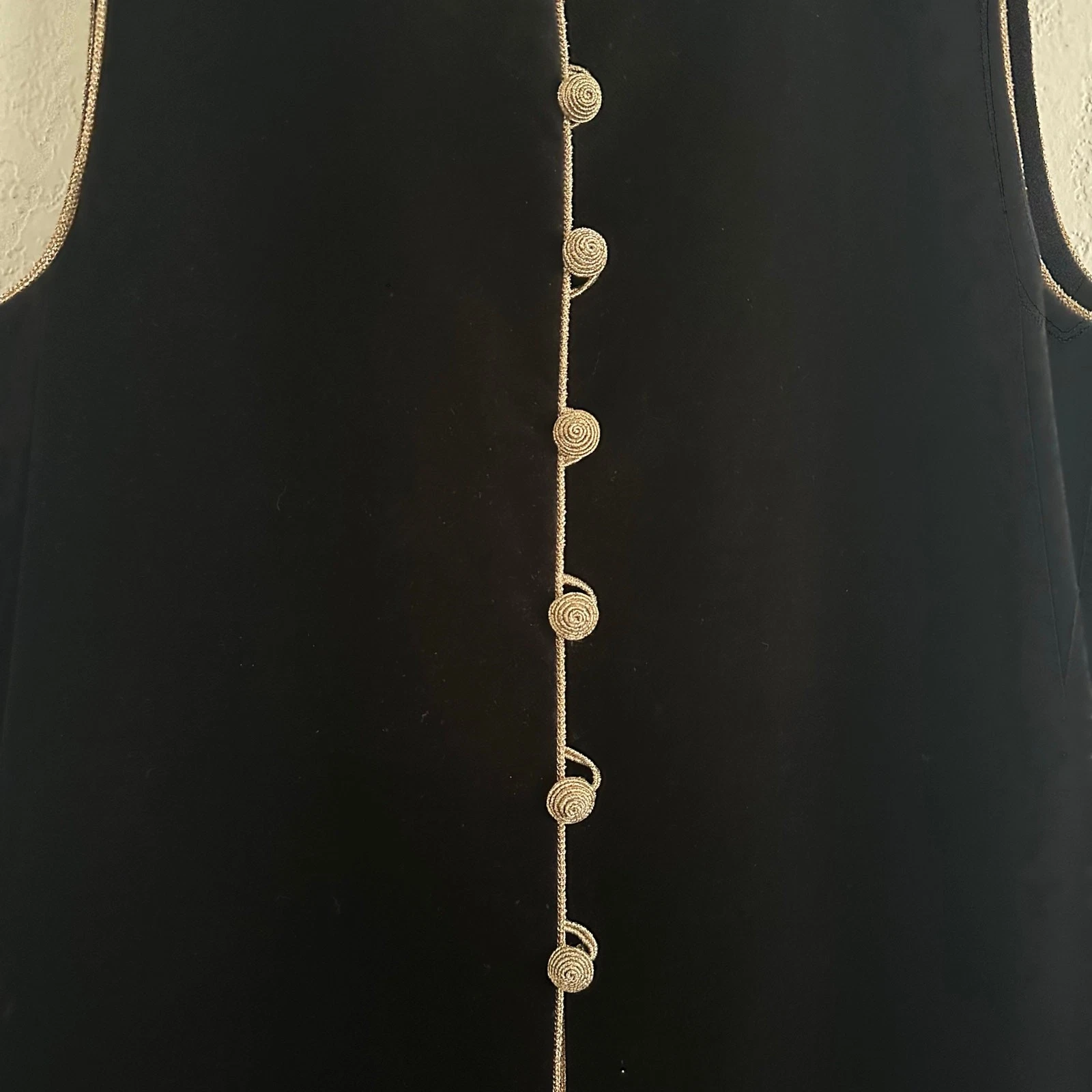 SAINT LAURENT (YSL) Saint Laurent Raro Gilet Midi Russo Velluto Caftano Cotone FR 34