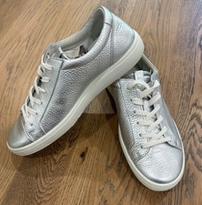 ECCO Soft 7 Womens Leather Sneaker*Pure Silve...