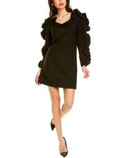 NWT VALENTINO GARAVANI Ruffled wool and silk-blend crepe mini dress M US6, IT42