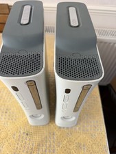 2x Microsoft Xbox 360 White - Console Only - Faulty - Red Ring Of Death joblot