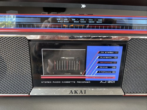 Grabadora de casete de radio estéreo AM/FM Akai AJ-201 de colección - 1986 - Imagen 3 de 14
