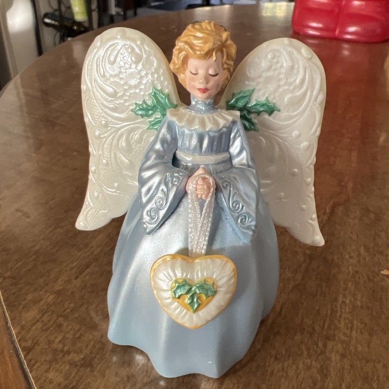 1998 Hallmark Keepsake Victorian Angel w/Blue Gown Tree Topper, no box