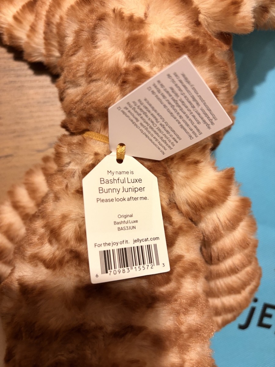 Jellycat Rare Bashful Luxe Bunny Juniper With Tags Genuine for
