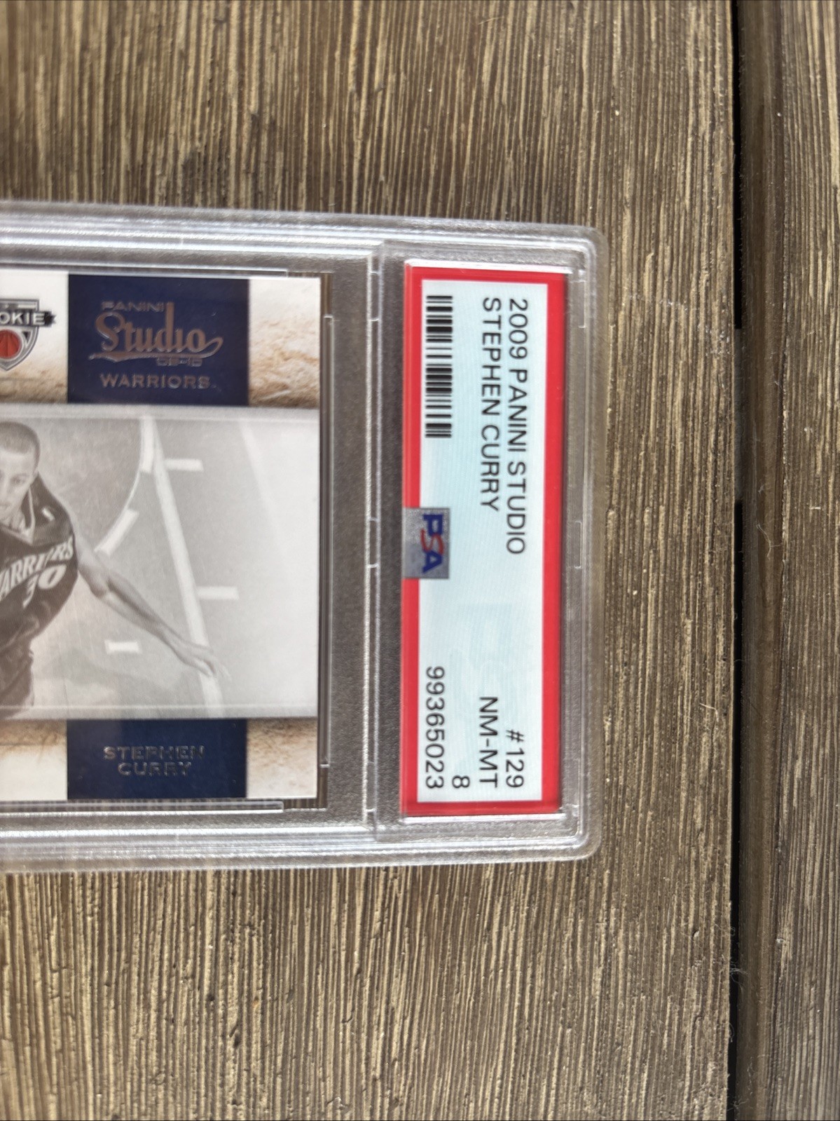 2009-10 Panini Studio - Rookie Stephen Curry #129 (RC) PSA 8 view 4