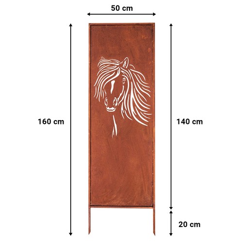OSŁONA PRYWATNOŚCI 4x - RDZA DEKORACJA OGRODOWA 160x50CM OSŁONA PRZED WIATREM METAL WYGLĄD RDZY RDZA SZLACHETNA - Zdjęcie 3 z 4