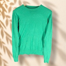Unbranded Sweater Pullover Women 4 Green Knit Long Sleeve Crew Neck Soft Cozy