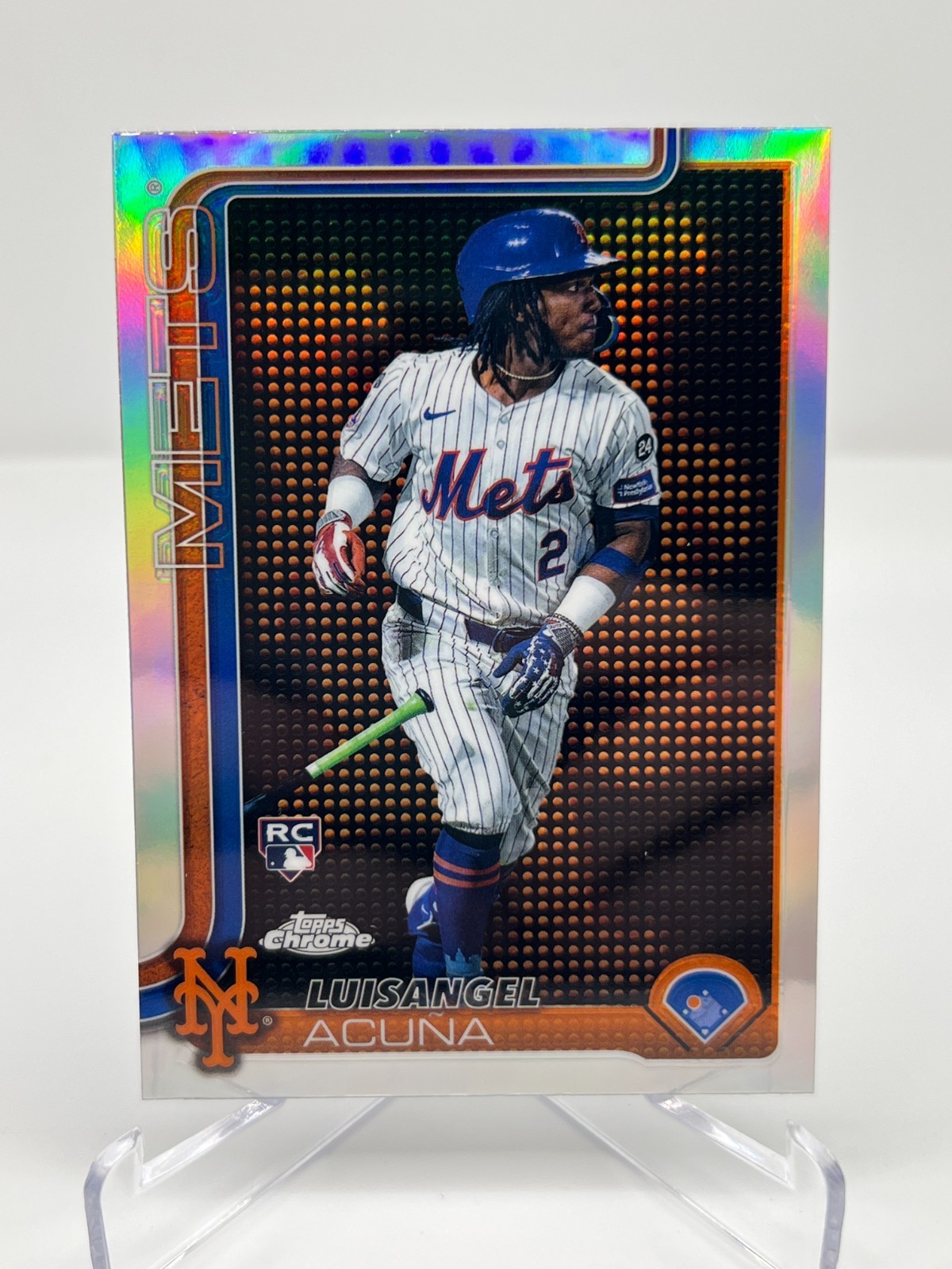 2025 TOPPS CHROME LUISANGEL ACUNA RC LIGHTBOARD SP NO. 56 NEW YORK METS