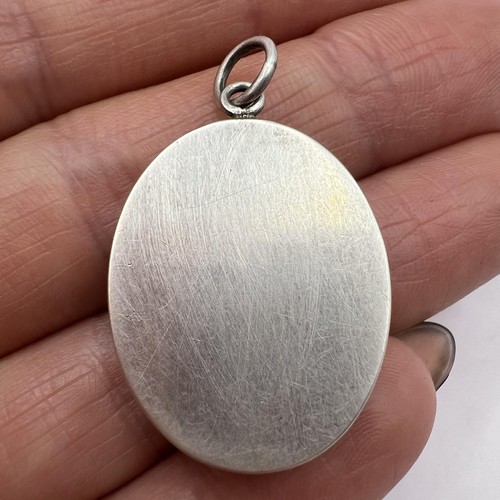 Antique Silver 900 Cameo Pendant Women's Jewelry Hand Carved Sardonyx Gemstone - Picture 5 of 8
