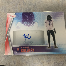 2022 SAGE Low Series Sneak Peek Autographs Khari Coleman #SPA-KC Red Rookie TCU