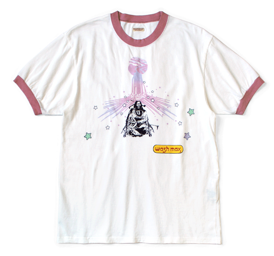 トップス Kapital 20 Tenjiku Ringer T-Shirt KAPITAL 20/-Tenjiku Ringer T-Shirt | White | SVD