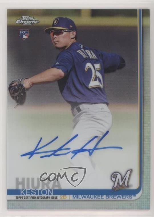 2019 Topps Chrome Rookie Refractor 286/499 Keston Hiura #RA-KH Auto RC 0f5t