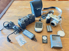 Lot of Vintage Digital Cameras & Parts NIKON Coolpix 990 Canon for parts/repair