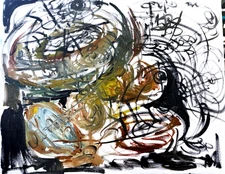 Radial Cubist Abstract Oil Painting On Canvas 16x20 Original Signed