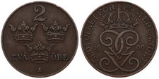 Sweden 2 Ore 1909-1950 - Various Years