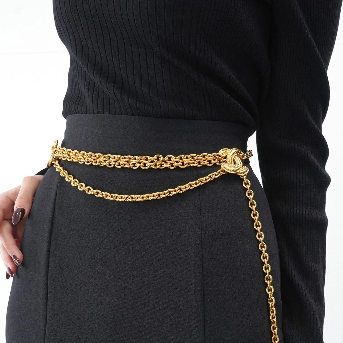 CHANEL Women's Gold Chain Belt Belts for sale | eBay