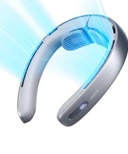 JISULIFE Portable Neck Fan Pro, Hands Free Bladeless Fan, Gray
